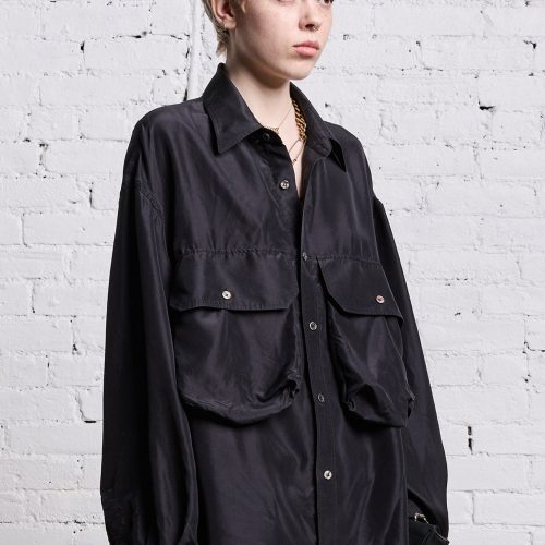 r13 oversized pocket shirt black overdye 38642297864361