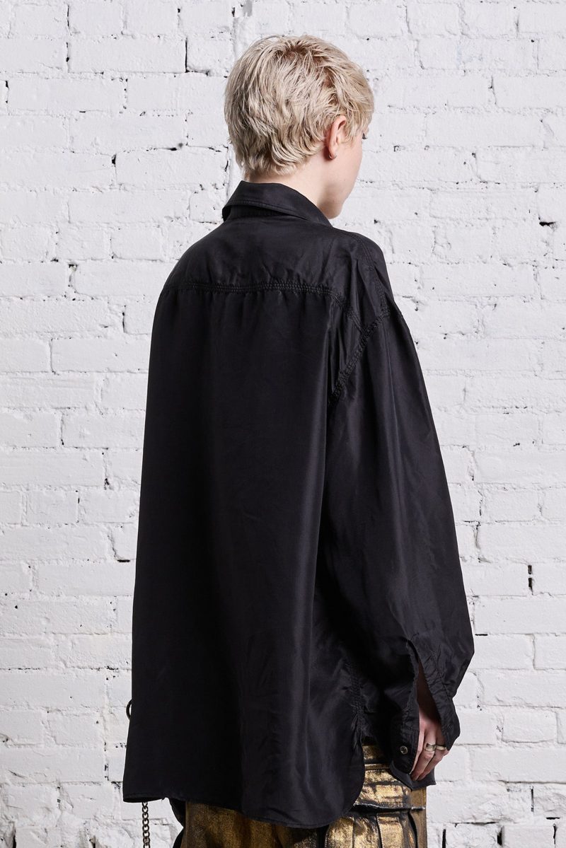 r13 oversized pocket shirt black overdye 38642297897129