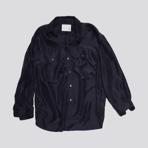 r13 oversized pocket shirt black overdye 38642297962665