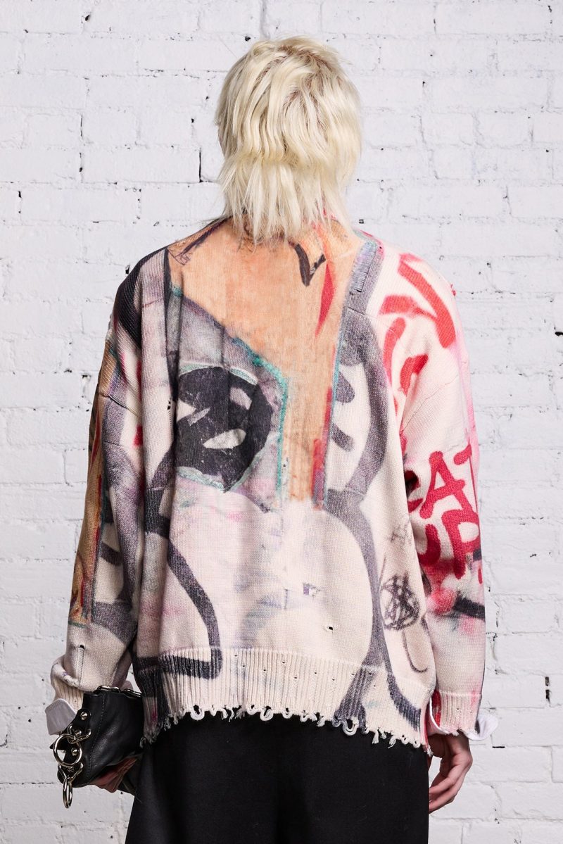 r13 oversized sweater grunge mural 38241468514473