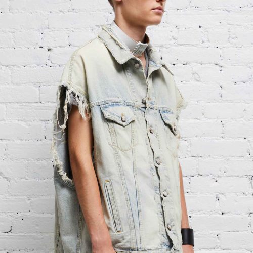 r13 oversized trucker vest dennis blue 37614335590569