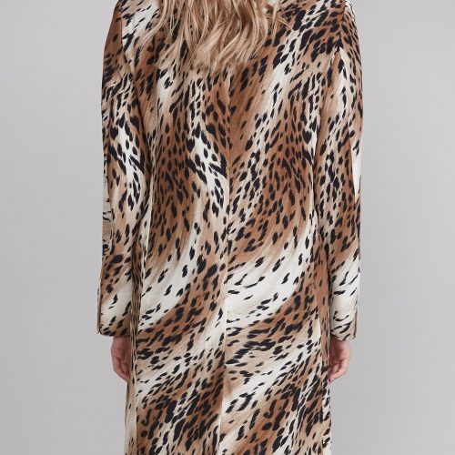 r13 peak lapel double breasted coat abstract cheetah 37260134121641