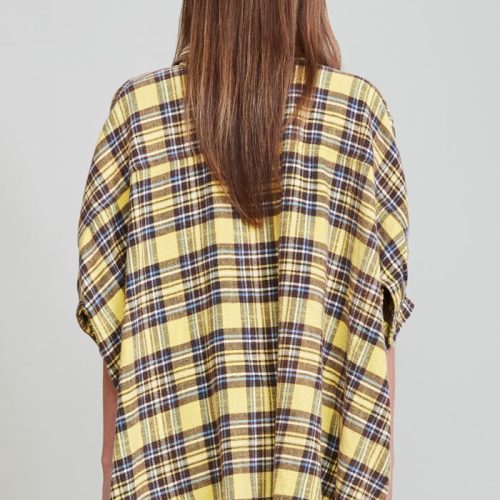 r13 plaid oversized boxy shirt yellow plaid 37260141035689