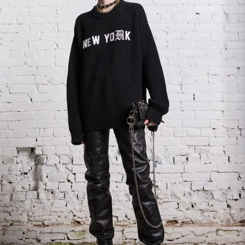 r13 r13 new york boyfriend sweater black 38642302910633