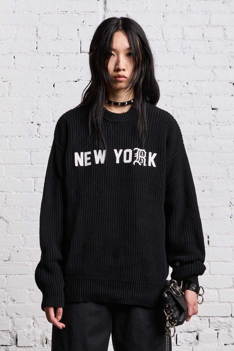 r13 r13 new york boyfriend sweater black 38642302943401