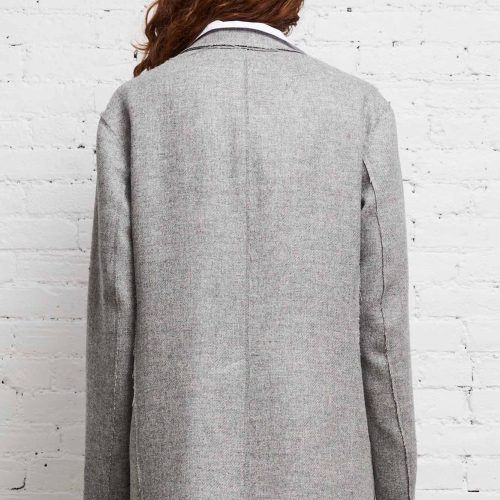 r13 raw cut blazer light heather grey 38023011467433