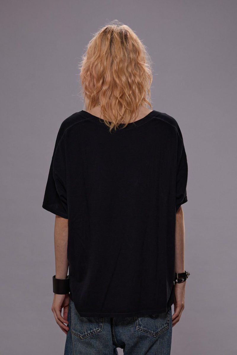 r13 relaxed cashmere v neck black 40112996253865