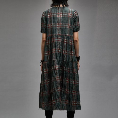 r13 relaxed midi marsh green plaid 38947028238505