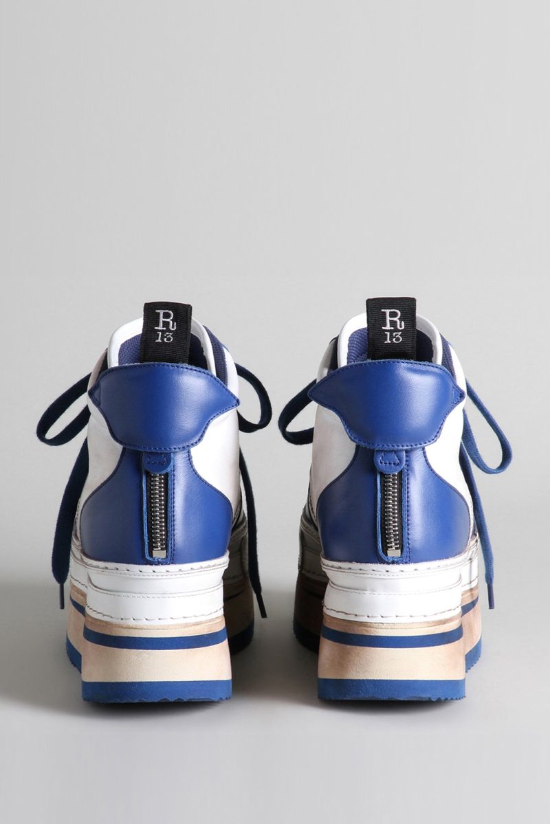 r13 riot leather high top blue and white 34456508104873