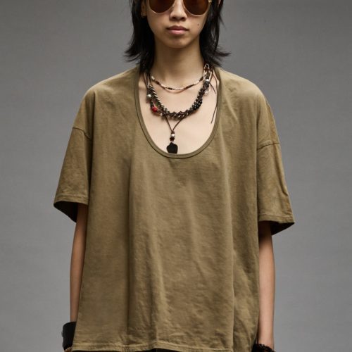 r13 scoop neck relaxed t light olive 38947027157161