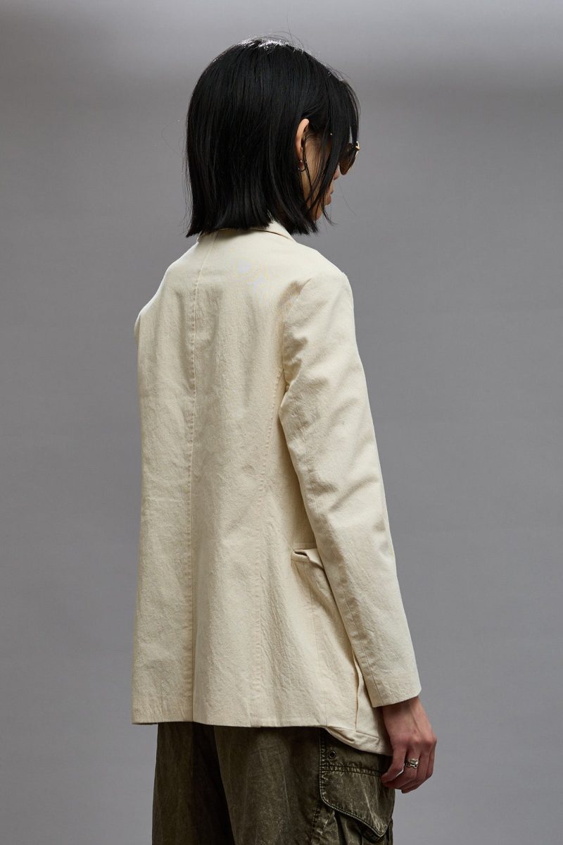 r13 shrunken bellow pocket blazer natural 38947028828329