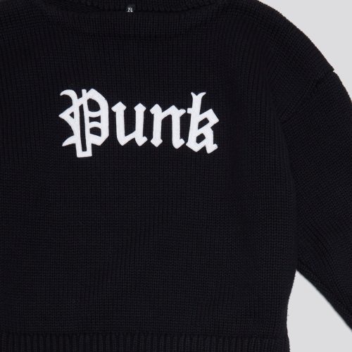 r13 shrunken punk sweater gothic black 38642308743337