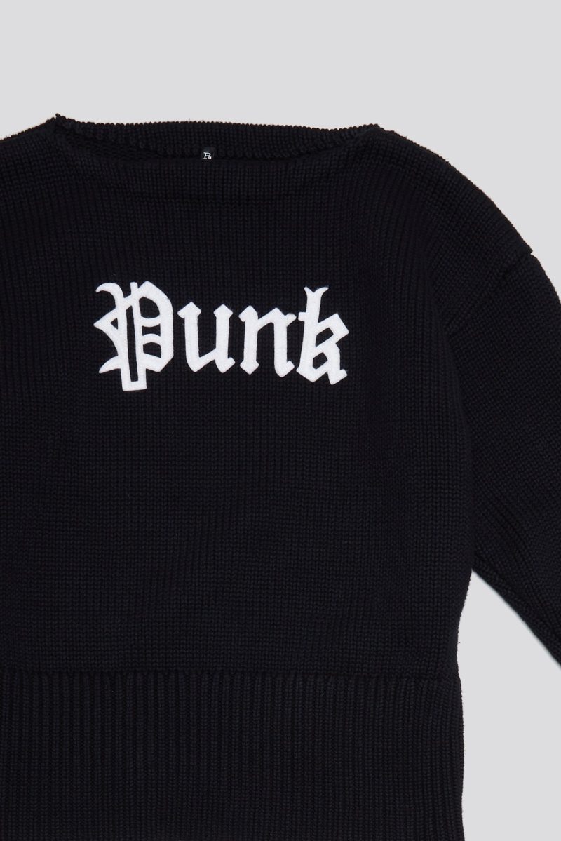 r13 shrunken punk sweater gothic black 38642308743337