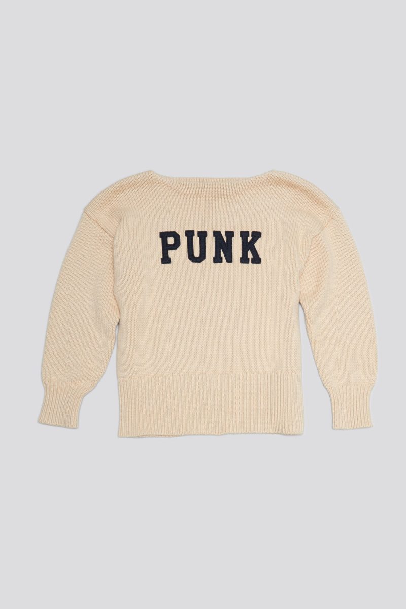 r13 shrunken punk sweater vintage beige 38642308612265