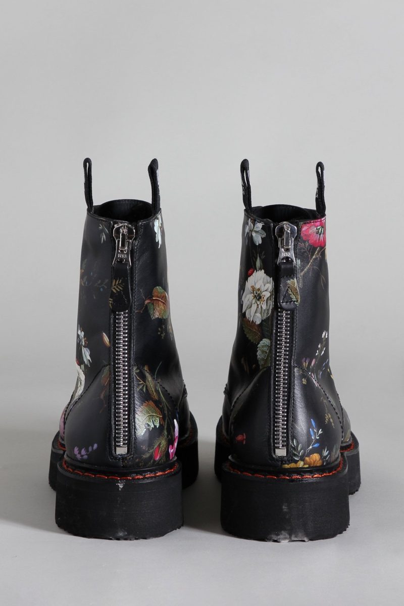 r13 single stack boot black floral 15450538934343