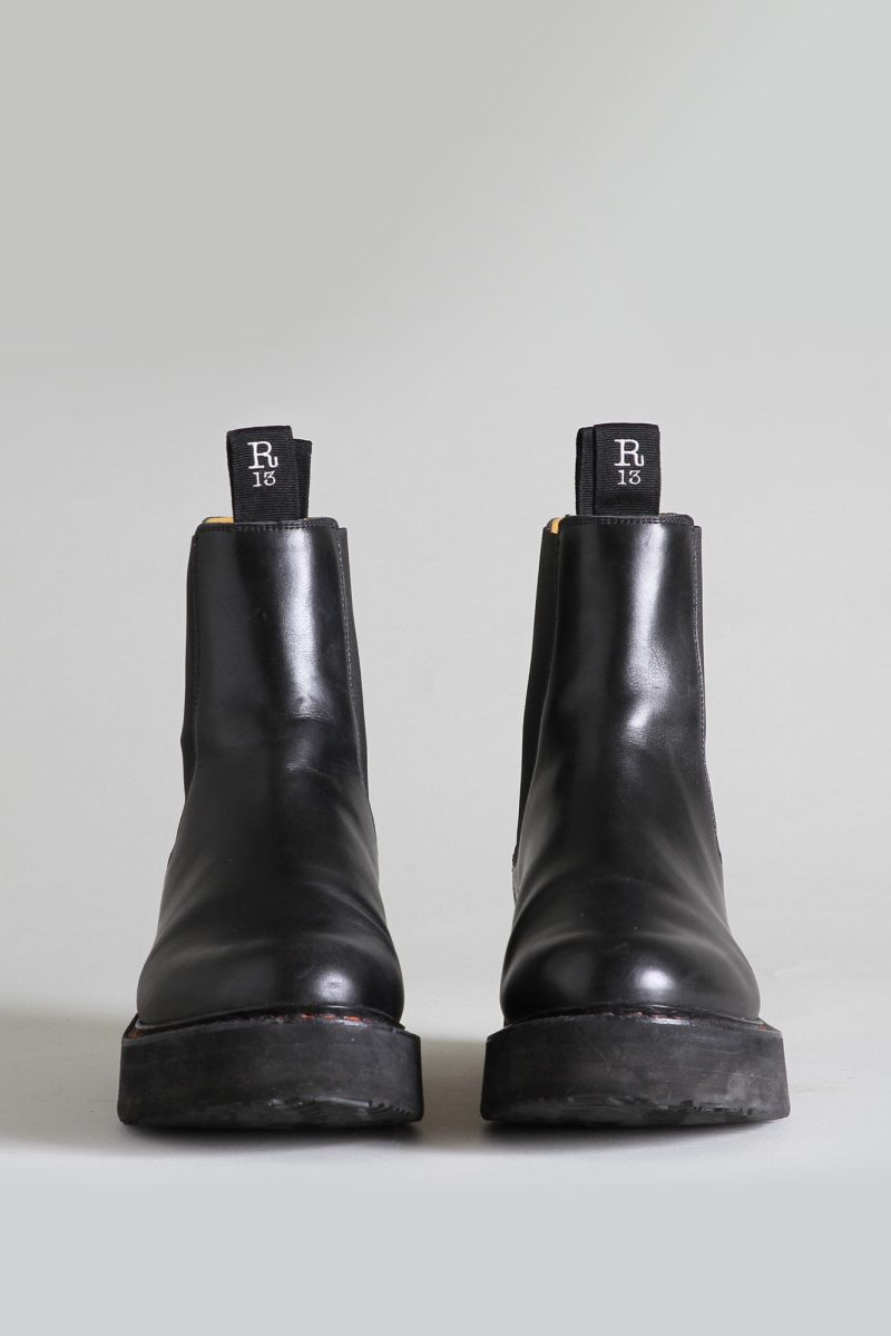 r13 single stack chelsea boot black 32683685773481