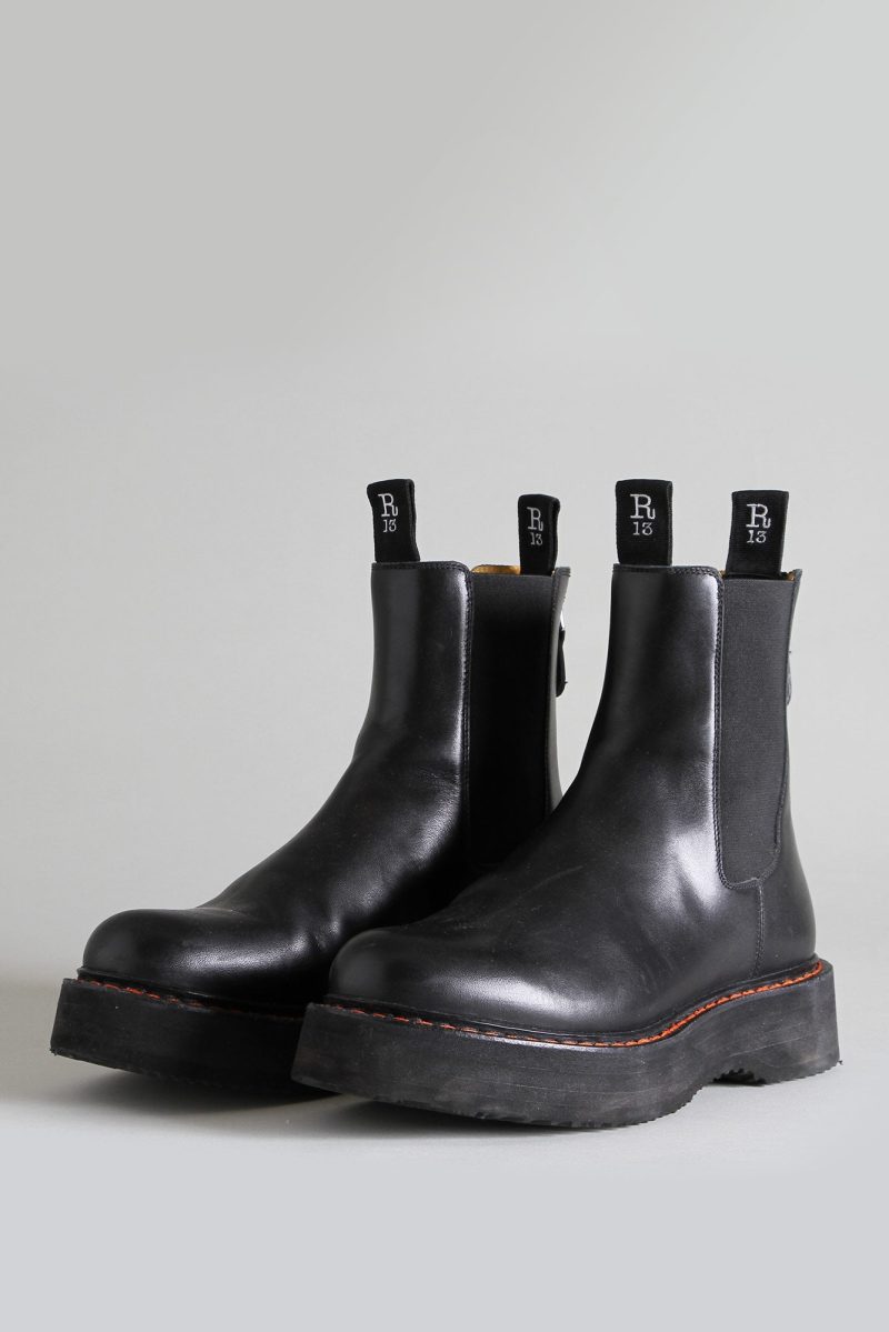 r13 single stack chelsea boot black 32683685839017