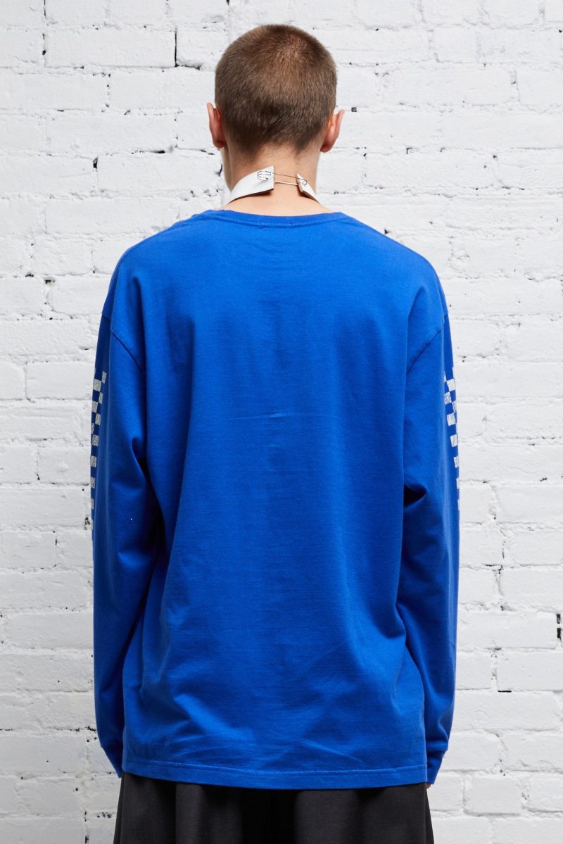 r13 skate long sleeve t blue 37701304942761