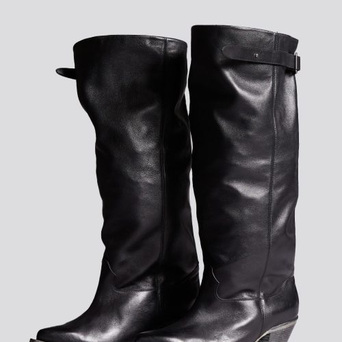 r13 slouch cowboy boot black leather 40113472962729