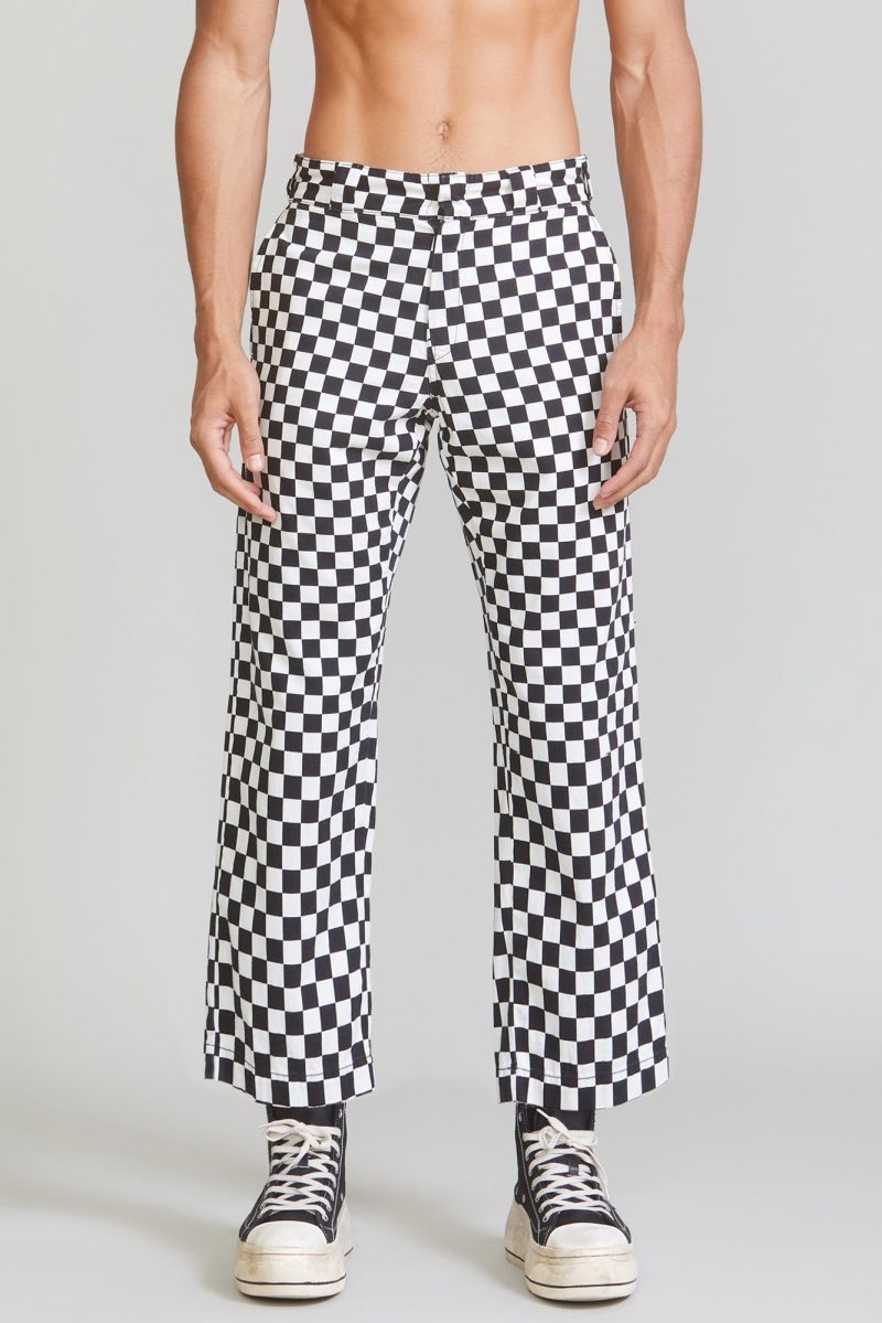 r13 slouch pant black checker 37260147032233