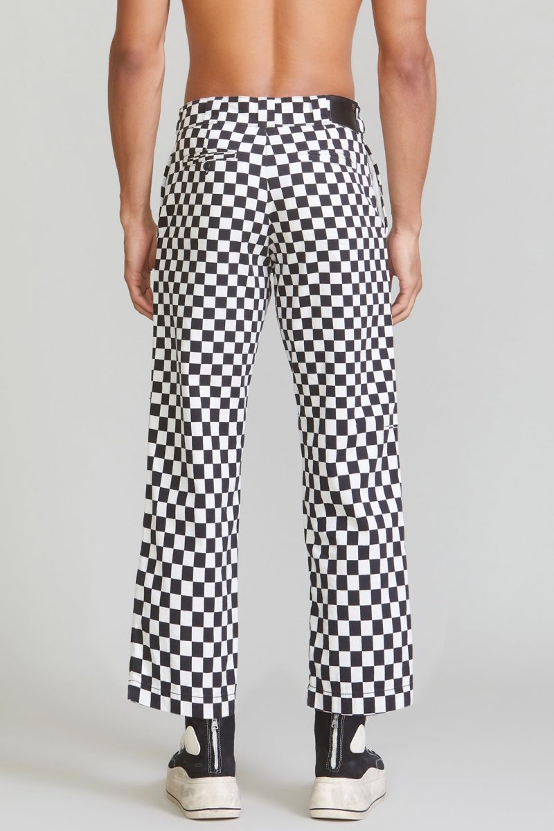 r13 slouch pant black checker 37260147065001