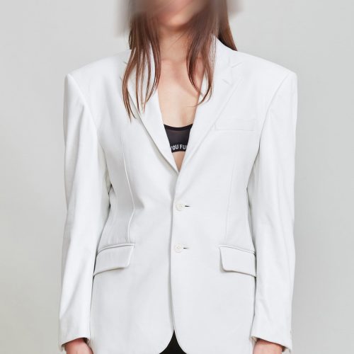 r13 strong shoulder notch lapel leather blazer 37260155519145