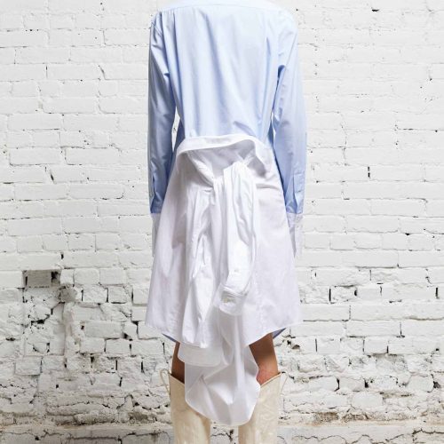 r13 tie shirtdress blue and white 38019655368873