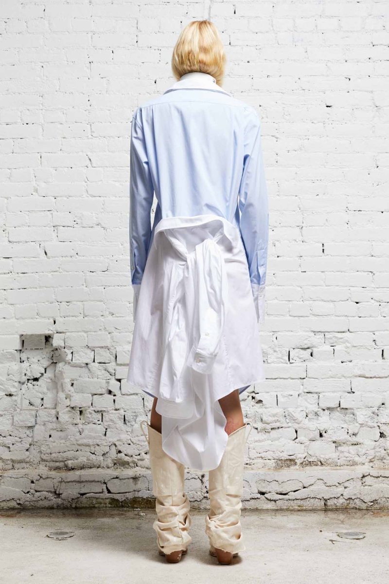 r13 tie shirtdress blue and white 38019655368873