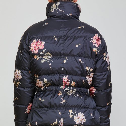 r13 upside down coat floral on black 36701860888745