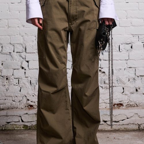 r13 wide leg cargo olive 38213579604137