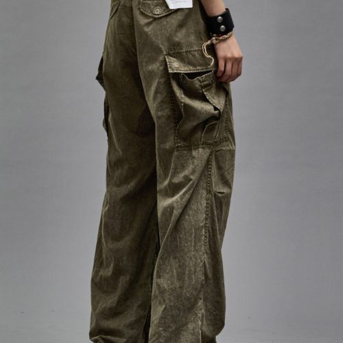 r13 wide leg cargo olive garment dye 38947031842985