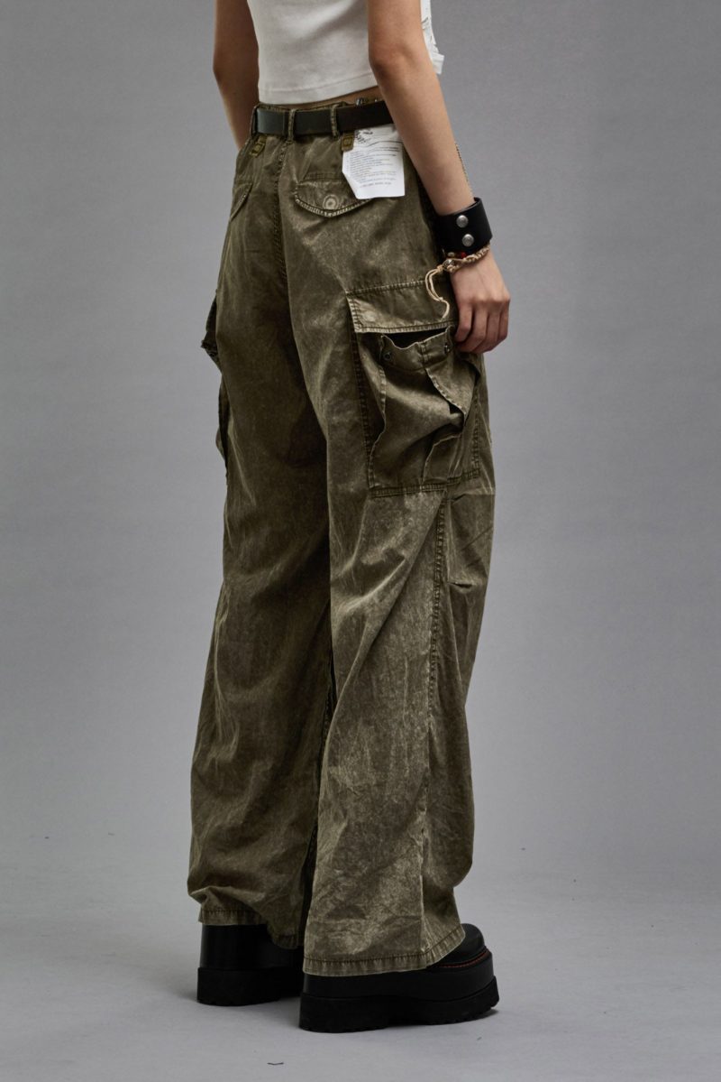 r13 wide leg cargo olive garment dye 38947031842985