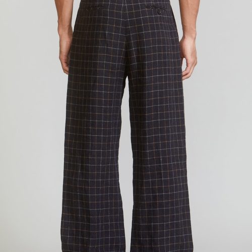 r13 wide leg trouser black plaid 37260158664873