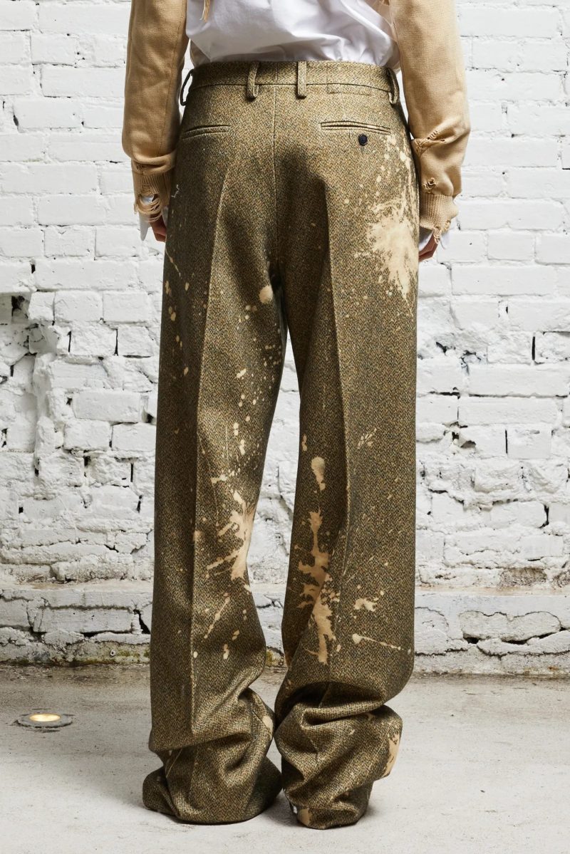 r13 wide leg trouser tweed paint splatter 38019655434409