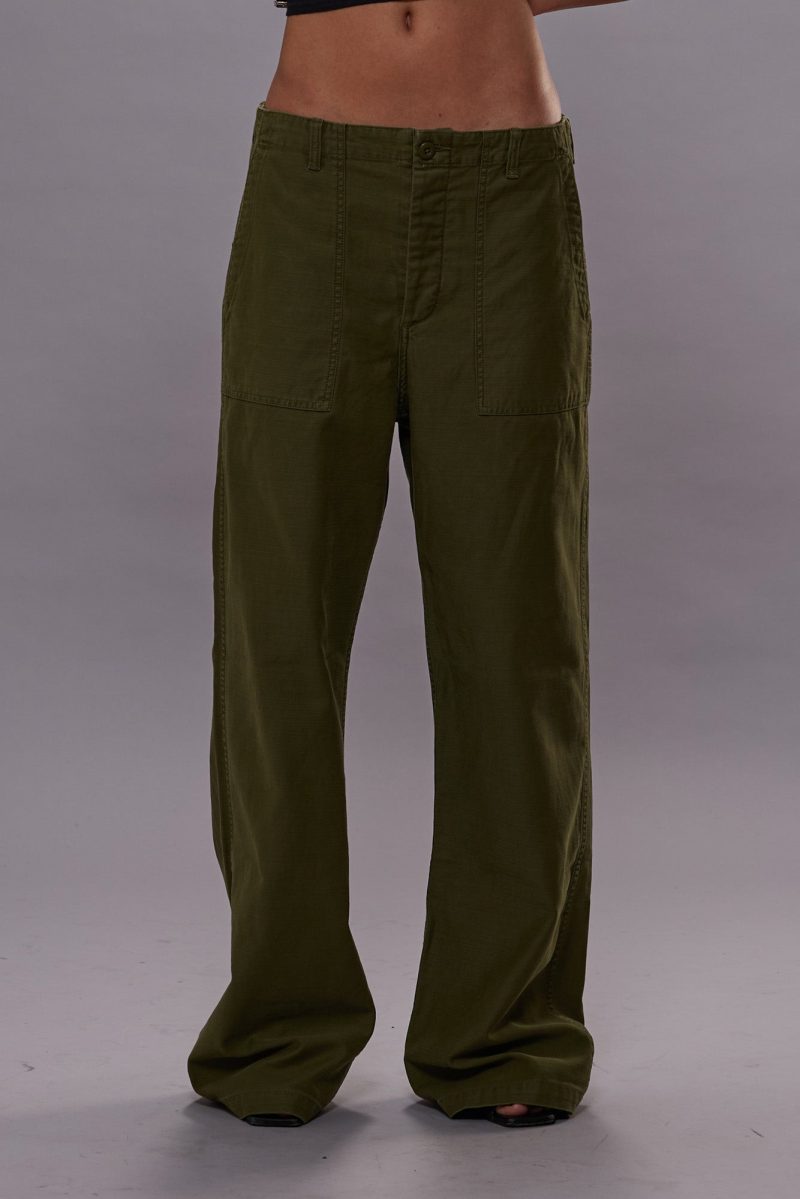 r13 wide leg utility pant olive 40517910200489