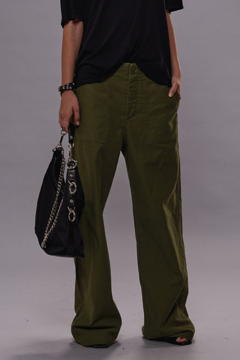 r13 wide leg utility pant olive 40517925503145