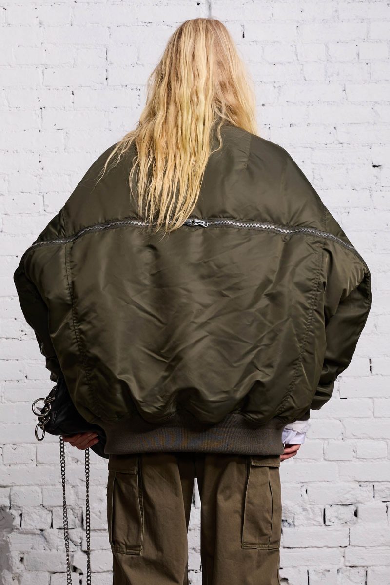 r13 zip out down bomber olive 38213581013161