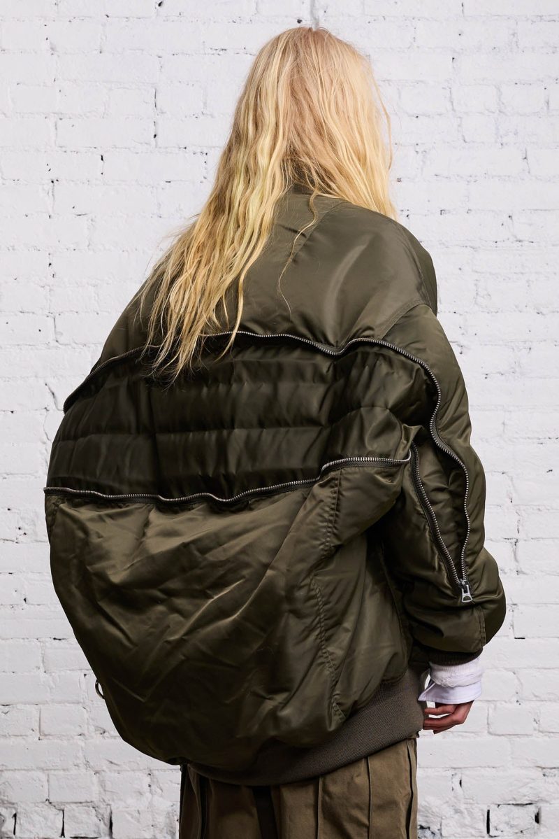 r13 zip out down bomber olive 38213581045929